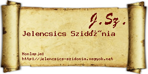 Jelencsics Szidónia névjegykártya